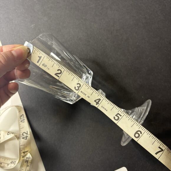 VTG Princess House Set of 5 Wine Esprit Knob Stem Water Blown 5 3/4" Clear - Picture 4 of 6